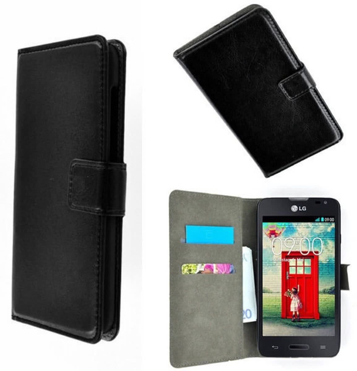 pearlycase LG K10 Smartphone hoesje Wallet Bookcase Zwart - 8719323388345