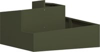 vidaXL Plantenbak Olijfgroen 80 x 80 x 50 cm Koudgewalst staal