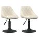 VidaXL Fauteuils pivotants 2 pcs velours crème