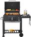 casa.pro BBQ à charbon Arnad avec couvercle 105x114x47,5 cm noir