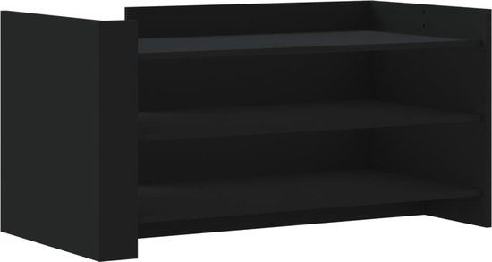 vidaXL Salontafel 100x50x50 cm bewerkt hout zwart