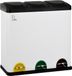 SVITA TC3X20 Pedaalemmer - Poubelle Séparation des déchets Acier 60L Blanc