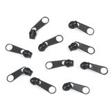 cyclingcolors 10 x vervangende ritssluiting-reparatieset voor ritssluiting hoofd nr. 5 schuivers voor kleding, tassen, jassen, tassen, koffers, jeans, matgrijs