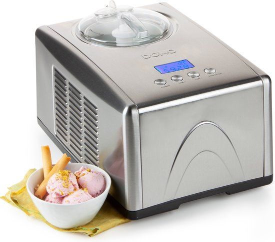 DOMO DO9066I IJsmachine - Zelfvriezend met compressor - 1.5 L - RVS - Zilver