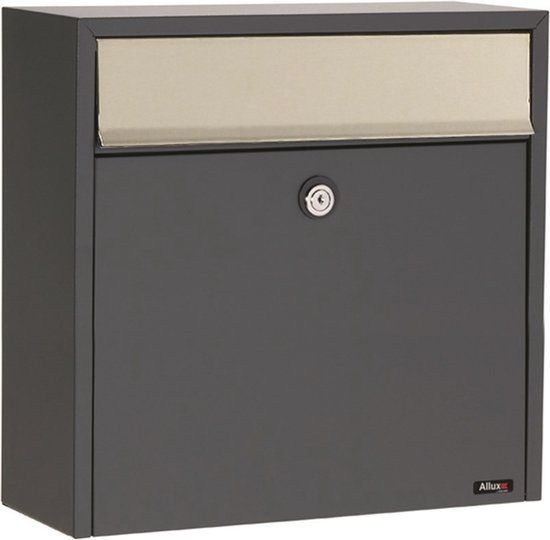 Allux Brievenbus 2500 - Antraciet met RVS Klep
