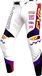 FXR Podium Gladiator MX White, pantalon textile, couleur: Blanc/Mauve/Rouge/Jaune Néon, taille: 36