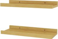 Vicco Linus Wandplank – 40 x 4 cm Set van 2 Natuurlijk hout