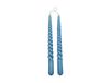 Lene Bjerre Bougie torsadée Twisted 25 cm Lot de 2 F. Bleu