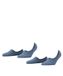 Burlington Everyday 2-Pack onzichtbar eenkleurig katoen multipack footies dames blauw - maat 35-36