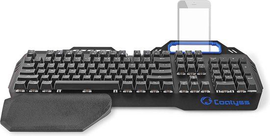 Nedis Bedraad Gaming Toetsenbord - USB - Mechanische Toetsen - RGB - US internationaal - Zwart