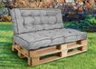 AIO FACTORY Coussin de jardin 120x80 cm avec bordure haute imperméable gris