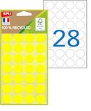 APLI 101785 - 100% gerecyclede gekleurde tabletten - 168 tabletten - Diameter: 15 mm - Kleur: geel.