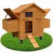 Maison pour poules - Enroulable - 4 poules - Bois - 157 x 90 x 114 cm