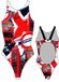 Turbo London Pro Resist Maillot de bain Rouge, Noir 5XL Femme