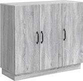 vidaXL Dressoir Grijs sonoma 89 x 34,5 x 77 cm Bewerkt hout