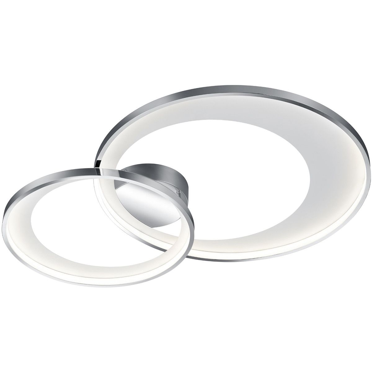 BES LED Trion Granity Plafondlamp - 36W - Warm Wit 3000K - Dimbaar - Ovaal - Chroom