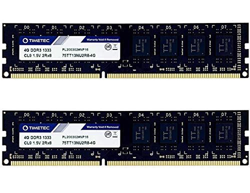 Timetec Hynix IC DDR3 1333MHz PC3-10600 8GB (2x4GB) Desktop Memory