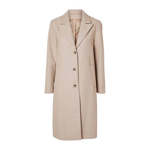SELECTED FEMME SLFALMA Wool Coat - Beige