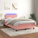 Maison Exclusive - Boxspringbed met matras en LED-verlichting, roze, 120x200 cm, fluweel