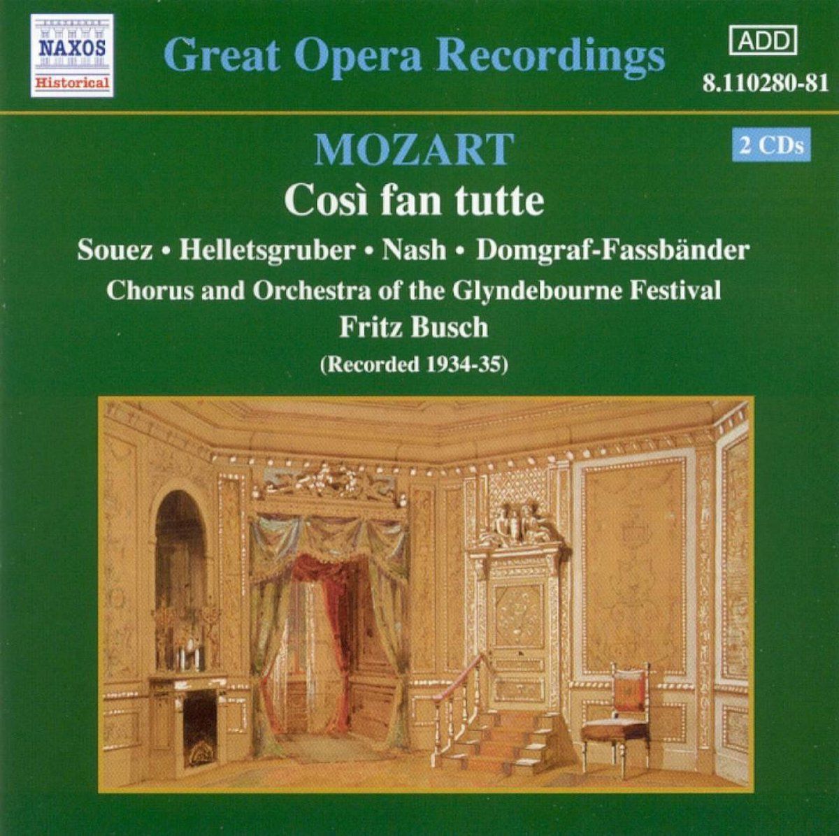 OUTHERE Mozart: Cosi Fan Tutte - Muziek