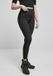 Urban Classics Highwaist Shiny Stripe Legging Dames Zwart M