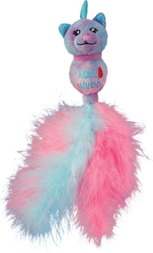 Kong Wubba Caticorn - Kattenspeeltje - Blauw - 23 cm