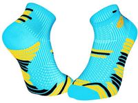 BV Sport Sokken Trail Elite Blauw/Geel Unisex Polyester Laag