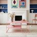 en.casa Salontafel Solund met plank 45x90x60 cm roze