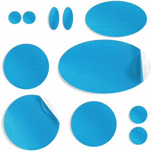 Reparatiepatches voor donsjack, tent, 11 stuks, waterdicht, turquoise