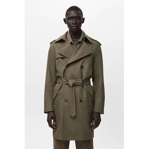 Mango Man bruine trenchcoat