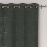 Soleil d'ocre Curtain with Eyelets Linen Cotton 135 x 250 cm Lino Khaki