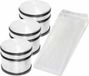 Merkloos / Sans marque RVS 3x Deurstopper met rubberen bescherming + gratis deurwig transparant - 9 x 7.5 cm - 1.1 kg