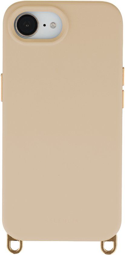 Selencia Rivièra MagSafe Backcover met afneembare haakjes voor de Apple iPhone 17e / 16e - Milky Latte