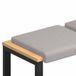 vidaXL - Coussin de banquette - 4 - pièces - Sherpa - Tissu - Gris clair - Profondeur - 35 - cm