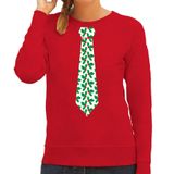 Bellatio Decorations Kersttrui/kerst sweater mistletoe - rood - dames XL