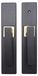 Poignée de porte de haute sécurité avec clé pour portes d'entrée Poignée de porte robuste et silencieuse en alliage d'aluminium noir avec serrure et clé pour salle de bain et chambre à coucher