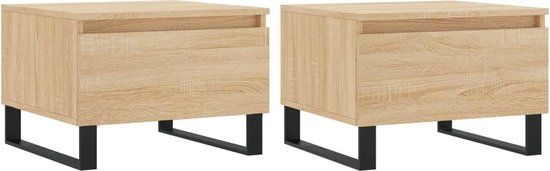 VidaXL Salontafels 2 stuks Sonoma Eiken 50x46x35 cm