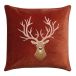 Chhatwal & Jonsson Housse de coussin Cerf brodé 50x50 cm Rouille