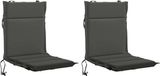 vidaXL - 2-delige - hoogrugkussen - GEMERT - 2 - pcs - 100% - Polyester - Antraciet