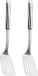 5Five Bakspatel/bakspaan - 2x - Zilver - RVS - 34 cm