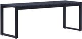 vidaXL Tuinbank 120,5 cm metaal zwart
