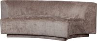 WOOOD Popular 2-zits Bankje - Polyester - Taupe - 72x215x97
