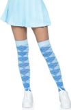 Leg Avenue Knit over the knee socks, One Size (Blauw)