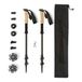 Amazon Basics Trekkingstokken voor Wandelingen, Opvouwbare Wandelstokken, Lichtgewicht Aluminium, 134,6cm, Zwart