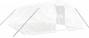 vidaXL Tuinkas met stalen frame, Polyetheen, Wit, 600x500x230 cm