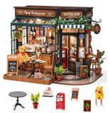 Tipsy Restaurant Poppenhuis bouwpakket miniatuurhuisje - 238 x 180 x 182 mm - Bois