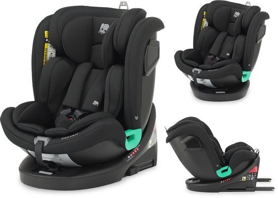 Deryan Colin Luxe I-size Autostoel - Groep 0-1-2-3 - Isofix - 360° draaibaar - Zwart