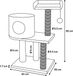 Kattenboom Flamingo Sonal Krabpaal Katten Grijs 62x39x80cm
