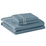 TOYABR 3-delige beddengoedset, dekbedovertrek van 60% katoen en 40% Tencel, 2 kussenslopen + 1 dekbedovertrek, ademend en licht (lichtblauw, 135 x 200 cm, 50 x 75 x 1 cm)
