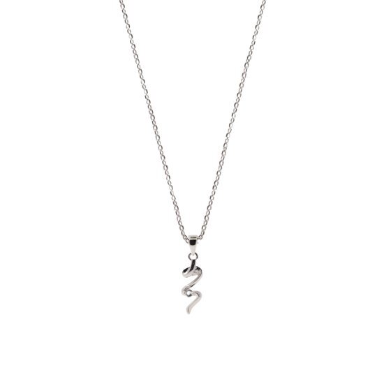 Yolora ketting - Swarovski kristal - Zilverkleurig - Dames - Snake Loop